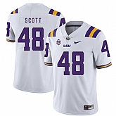 LSU Tigers 48 Dantrieze Scott White Nike College Football Jersey Dzhi,baseball caps,new era cap wholesale,wholesale hats